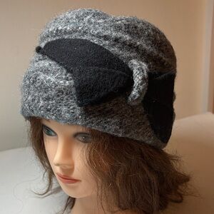 Creative Gray Wool Fleece Lined Hat One Size